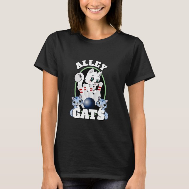 Weihnachtsgeschenk Neuheit Sport Bowling ALLEY CAT T-Shirt (Vorderseite)