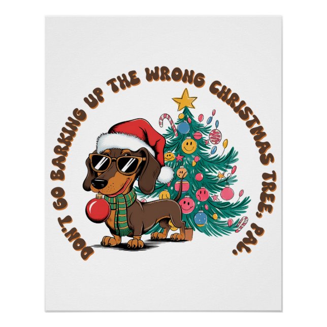Weihnachtsgeschenk nicht bellen poster (Vorderseite)