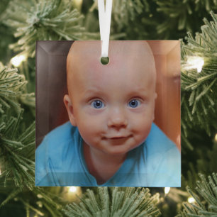 Weihnachtsgeschenk Personalisiertes Foto Ornament Aus Glas