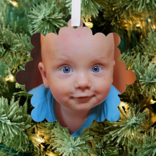 Weihnachtsgeschenk Personalisiertes Foto Ornament Karte