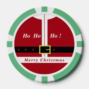 Weihnachtsgeschenk Poker Chips mit Funny Santa Des