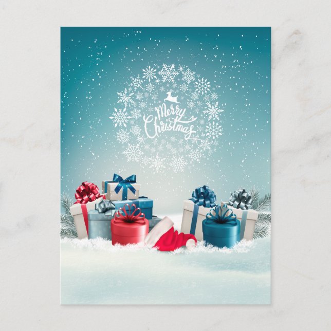 Weihnachtsgeschenk Postkarte (Vorderseite)