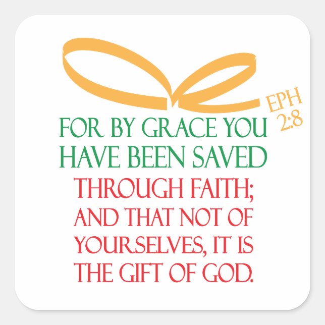 Weihnachtsgeschenk Quadratischer Aufkleber (Vorderseite)