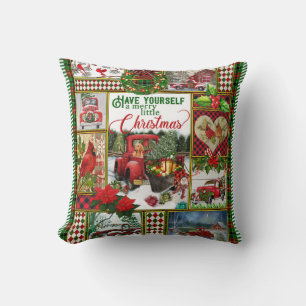 Weihnachtsgeschenk Red Truck Auto Weihnachtsblanke Kissen