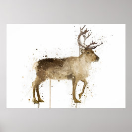 Weihnachtsgeschenk Rentier Poster