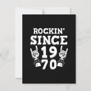 Weihnachtsgeschenk Rockin Seit 1970 Dankeskarte