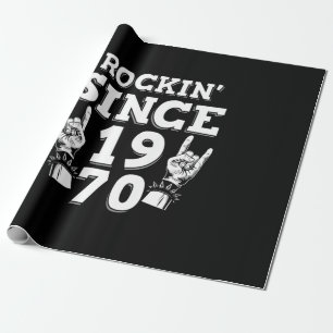 Weihnachtsgeschenk Rockin Seit 1970 Geschenkpapier