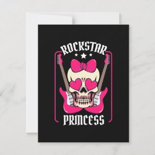 Weihnachtsgeschenk   Rockstar Princess Skull Dankeskarte