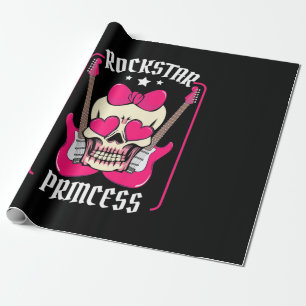 Weihnachtsgeschenk   Rockstar Princess Skull Geschenkpapier
