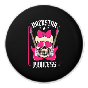 Weihnachtsgeschenk Rockstar Princess Skull Keramikknauf