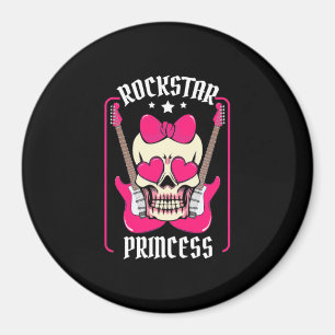 Weihnachtsgeschenk   Rockstar Princess Skull Magnet