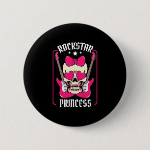 Weihnachtsgeschenk Rockstar Prinzessin Totenkopf Button