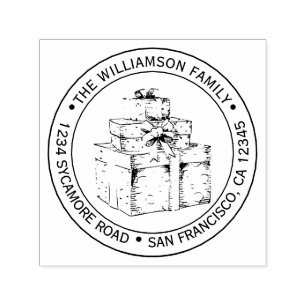 Weihnachtsgeschenk Rücksendeadresse Permastempel