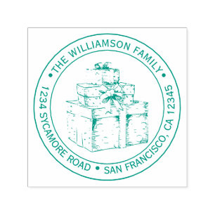 Weihnachtsgeschenk Rücksendeadresse Permastempel