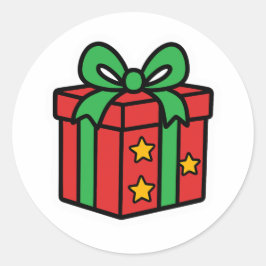 Weihnachtsgeschenk Runder Aufkleber