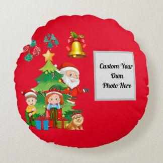 Weihnachtsgeschenk Rundwurfkissen Rundes Kissen