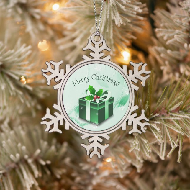 Weihnachtsgeschenk Schneeflocken Zinn-Ornament (Baum)