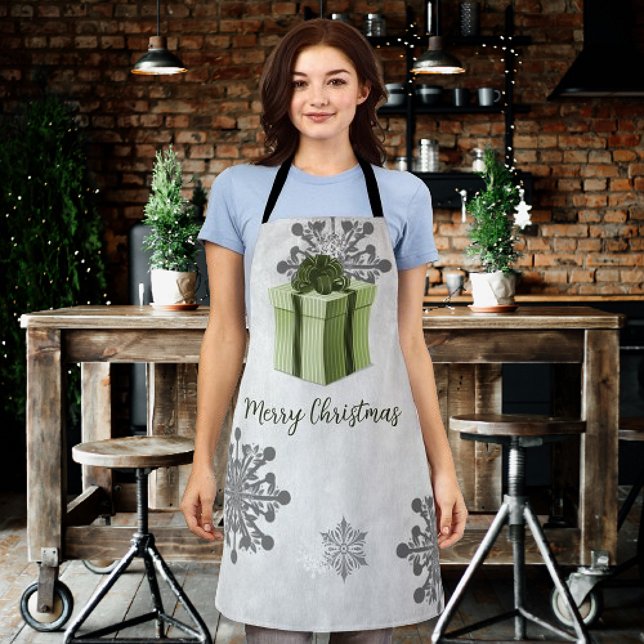 Weihnachtsgeschenk Schürze (Green Christmas Gift Holiday Apron)