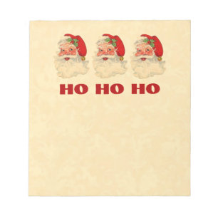 Weihnachtsgeschenk-Set Vintage lächelnder Santa V0 Notizblock