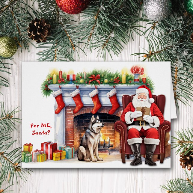 Weihnachtsgeschenk Siberischer Husky-Hund Weihnach (Von Creator hochgeladen)