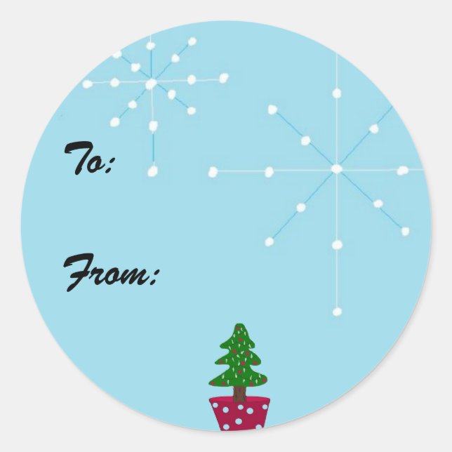 Weihnachtsgeschenk-Siegel Runder Aufkleber (Vorderseite)