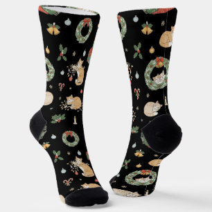 Weihnachtsgeschenk-Socken für Katzenliebhaber Socken