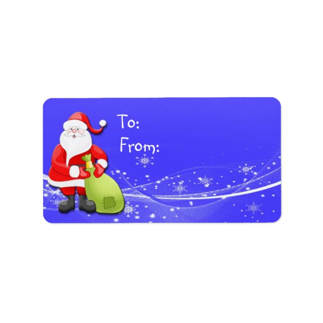 Weihnachtsgeschenk-Tag Adressaufkleber (Vorne)
