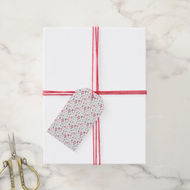 Weihnachtsgeschenk-Tag Geschenkanhänger (Mit Garn)