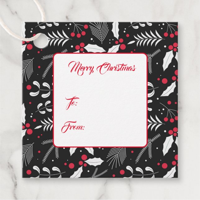 Weihnachtsgeschenk-Tag Geschenkanhänger (Vorderseite)