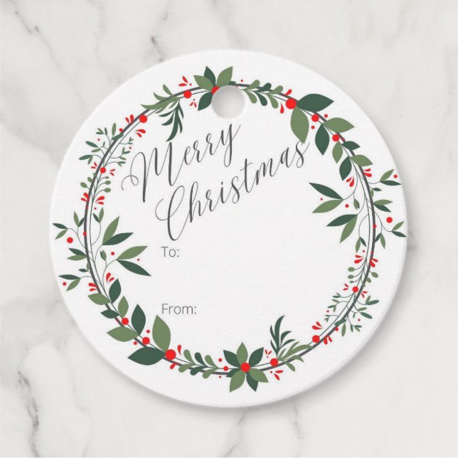 Weihnachtsgeschenk-Tag Geschenkanhänger (Vorderseite)