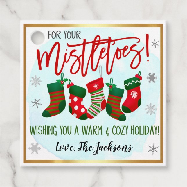 Weihnachtsgeschenk-Tag Geschenkanhänger (Vorderseite)