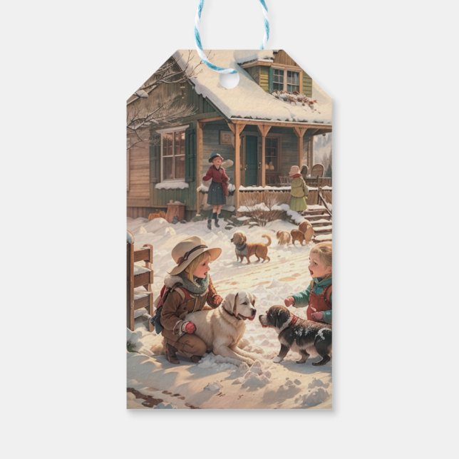 Weihnachtsgeschenk-Tag Geschenkanhänger (Rückseite)