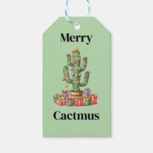 Weihnachtsgeschenk-Tag - Merry Cactmus