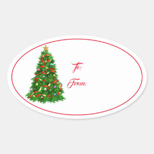 Weihnachtsgeschenk Tag Sticker
