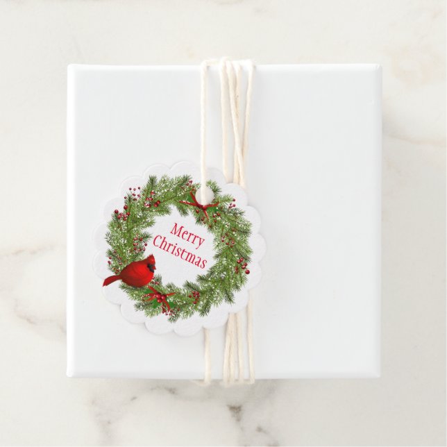 Weihnachtsgeschenk Tag-Wreath Gefallen Tags Geschenkanhänger (Beispiel)