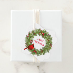 Weihnachtsgeschenk Tag-Wreath Gefallen Tags Geschenkanhänger