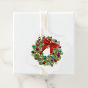 Weihnachtsgeschenk Tag-Wreath Gefallen Tags Geschenkanhänger