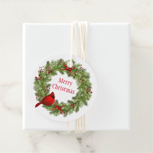 Weihnachtsgeschenk Tag-Wreath Geschenkanhänger (Beispiel)