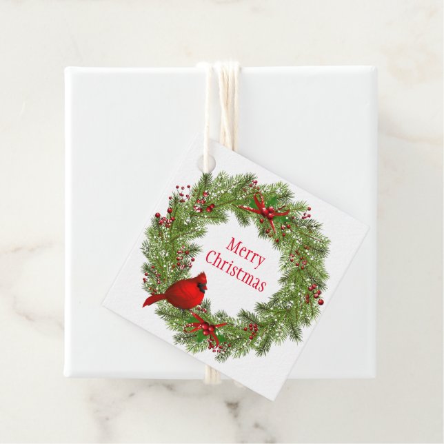 Weihnachtsgeschenk Tag-Wreath Geschenkanhänger (Beispiel)