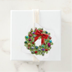 Weihnachtsgeschenk Tag-Wreath Geschenkanhänger
