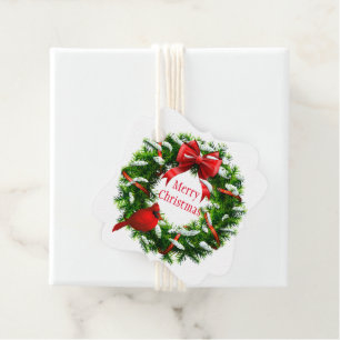 Weihnachtsgeschenk Tag-Wreath Geschenkanhänger
