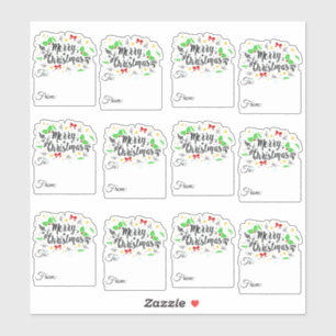 Weihnachtsgeschenk-Tags festlich Aufkleber