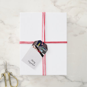 Weihnachtsgeschenk-Tags mit Santa in New York Geschenkanhänger