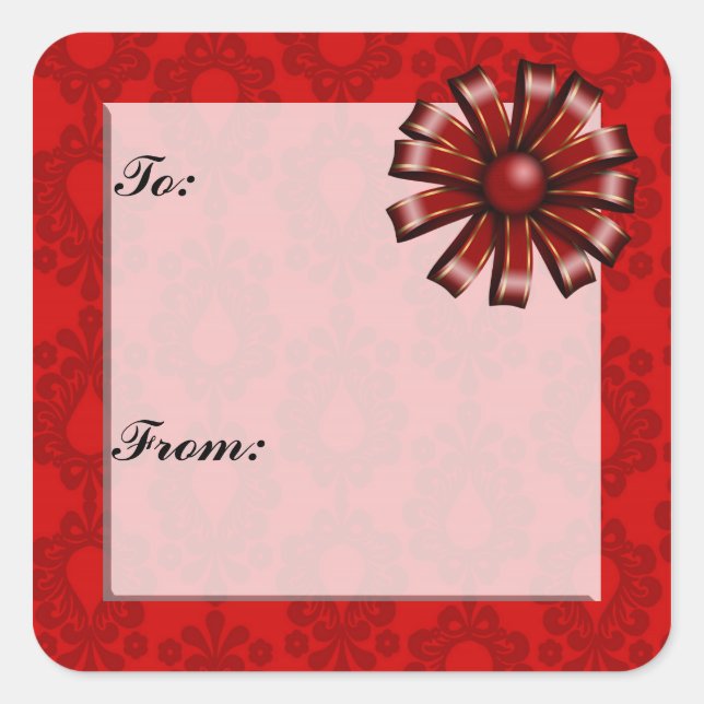 Weihnachtsgeschenk-Tagsticker Quadratischer Aufkleber (Vorderseite)