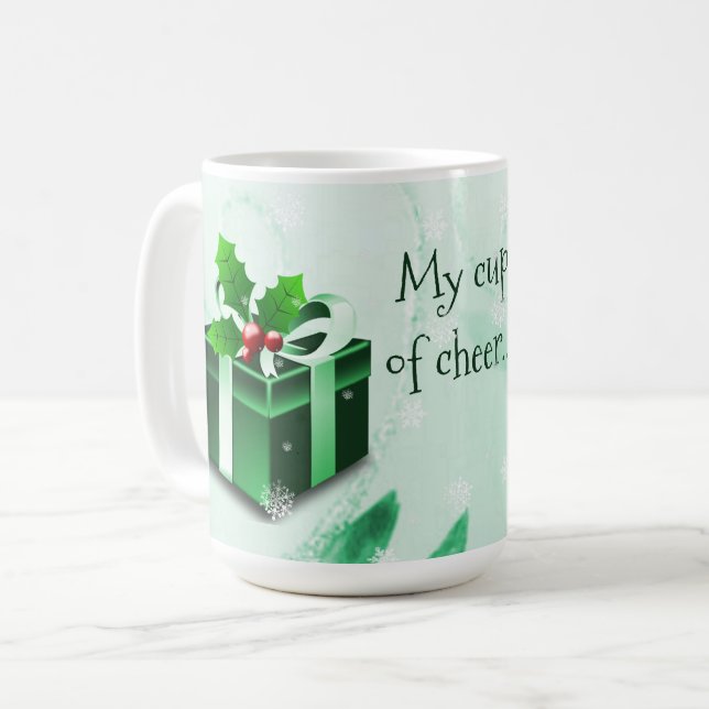 Weihnachtsgeschenk Tasse (Vorderseite Links)