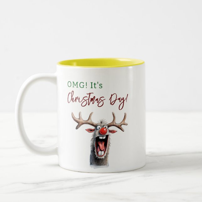 Weihnachtsgeschenk-Tasse Zweifarbige Tasse (Links)