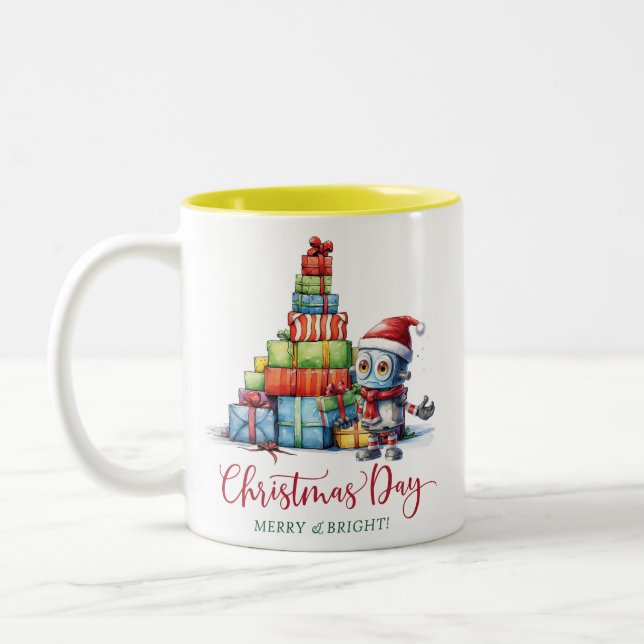 Weihnachtsgeschenk-Tasse Zweifarbige Tasse (Links)