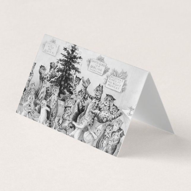 Weihnachtsgeschenk-Umbauten für Katzen-Liebhaber Visitenkarten (Vorderseite)