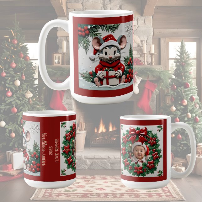 Weihnachtsgeschenk und Maus individuell anpassbar Kaffeetasse (Von Creator hochgeladen)