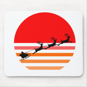Weihnachtsgeschenk und sein Rentier Funny Retro Mousepad